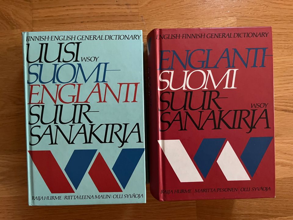 Sanakirjat suomi-englanti ja englanti-suomi suursanakirjat