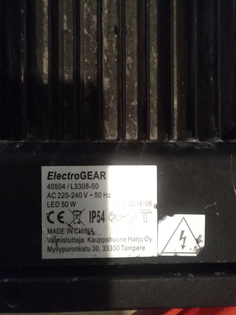 ELECTROGEAR LED TYÖVALAISIN 2 PISTORASIAA 50 W