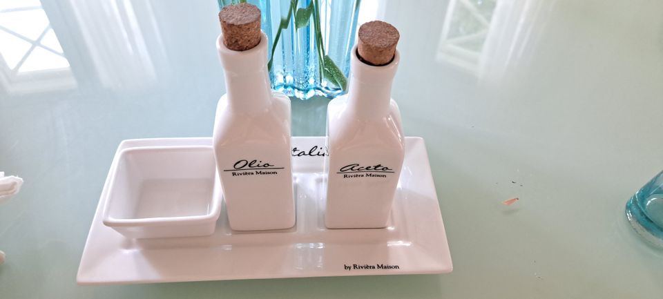 Riviera maison oliiviöljy ja balsamico astia