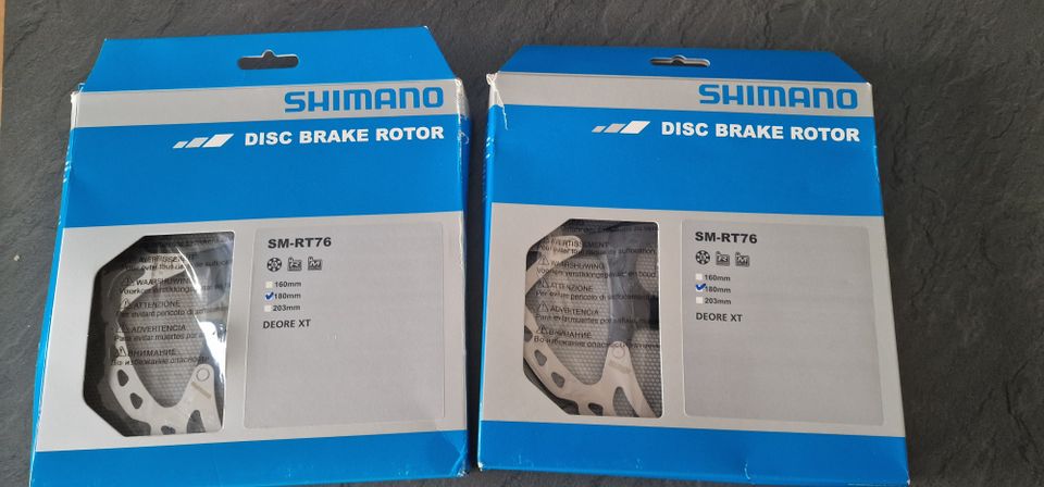 Shimano Jarrulevy RT76 180mm, 6-pultti x2