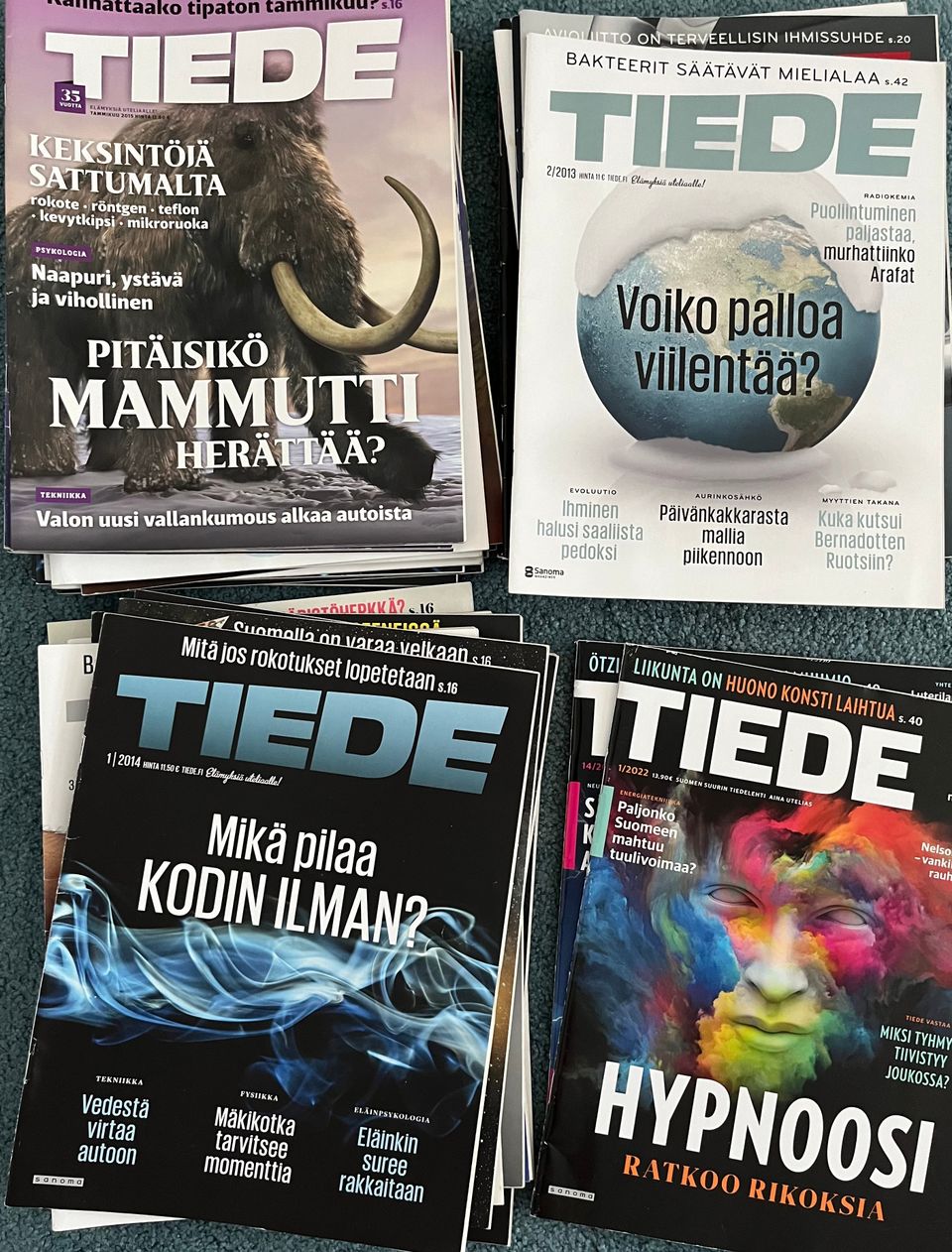 Tiede-lehtiä 2013-2016, 2021-2022