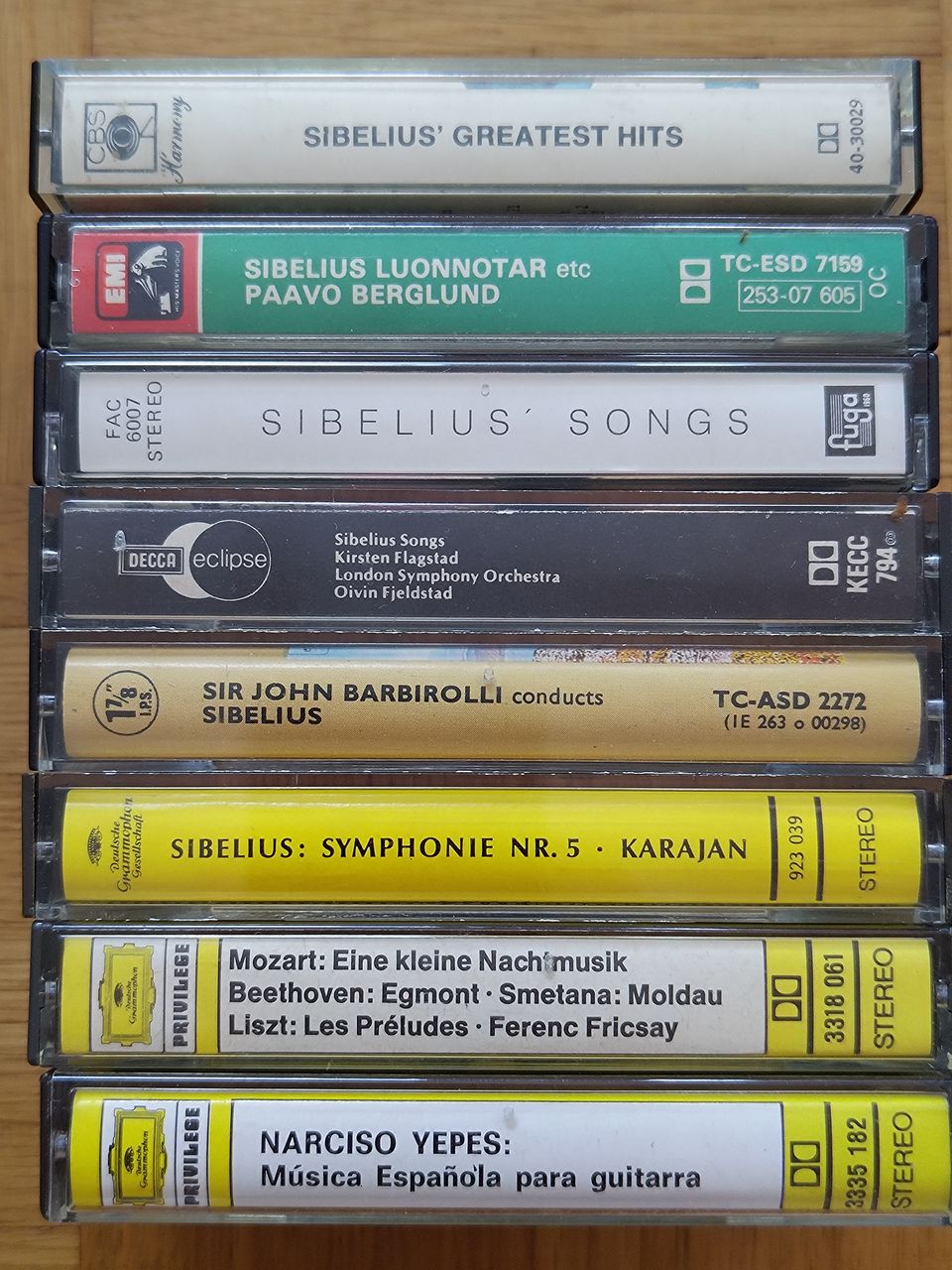 Sibelius & Deutsche Grammofon kasetit