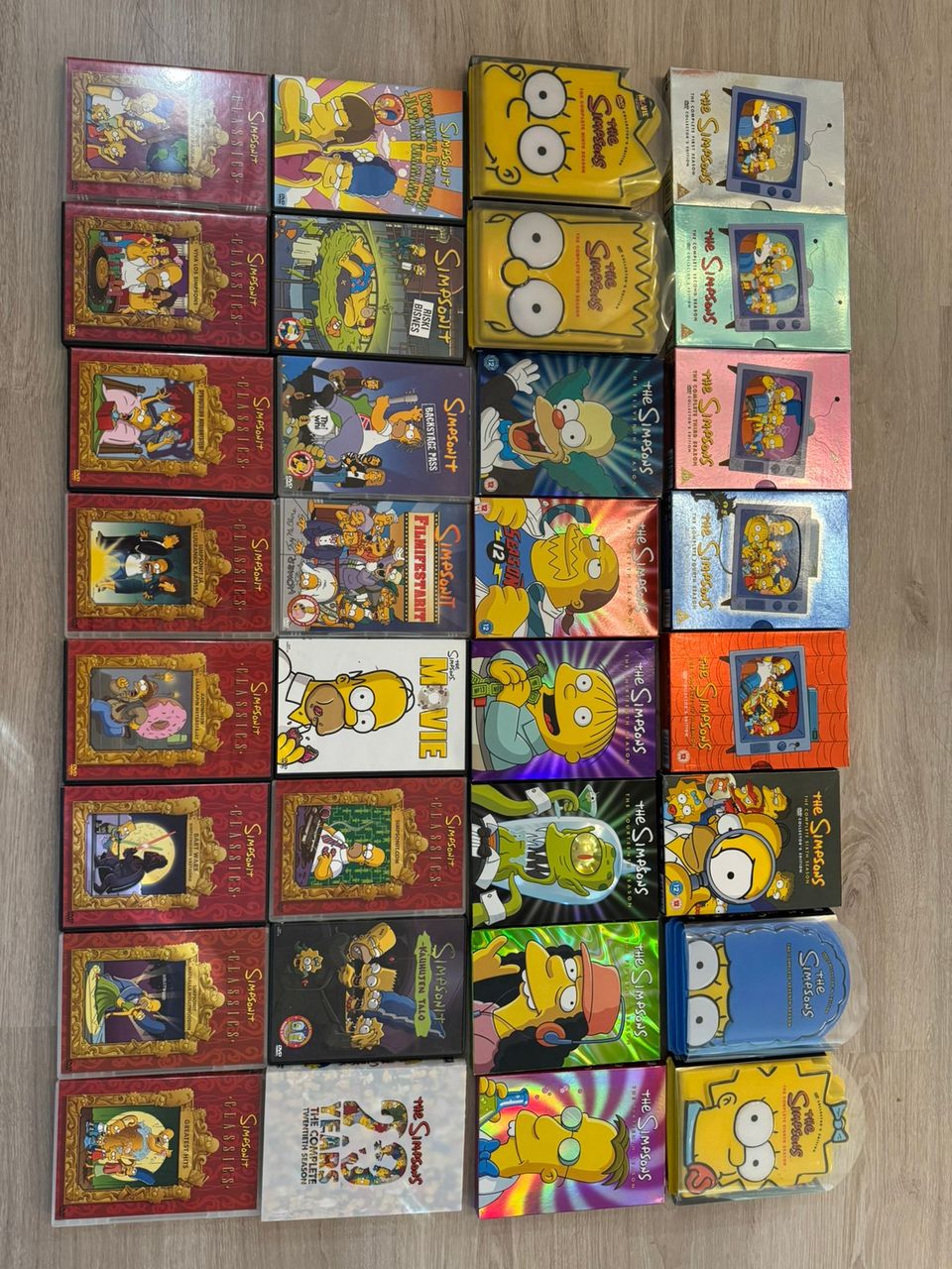 Simpsons dvd kaudet 1-16&20 , elokuva yms.