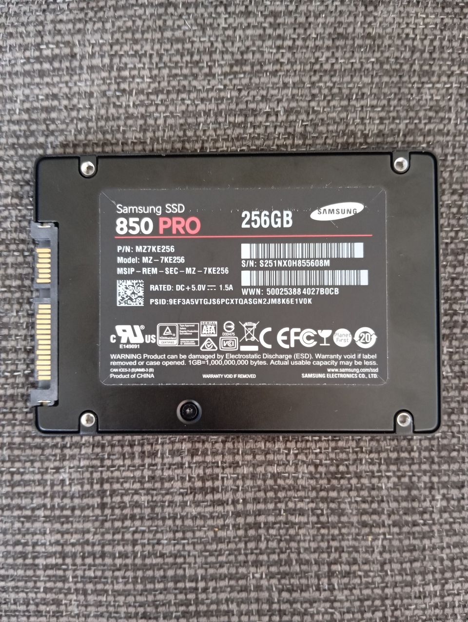 Samsung ssd 850 pro 256gt