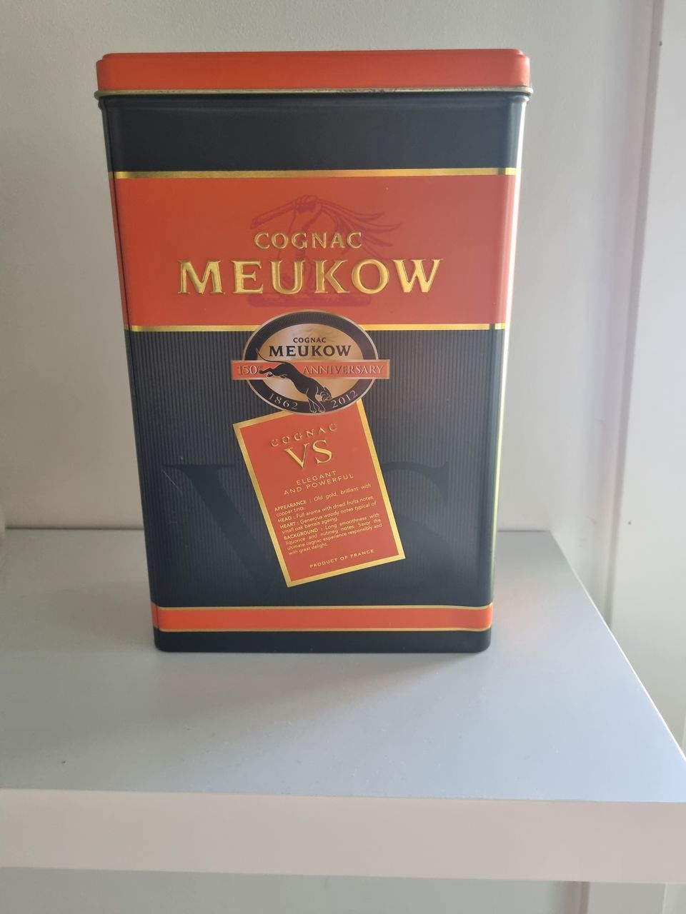 Cognac meukow peltipurkki