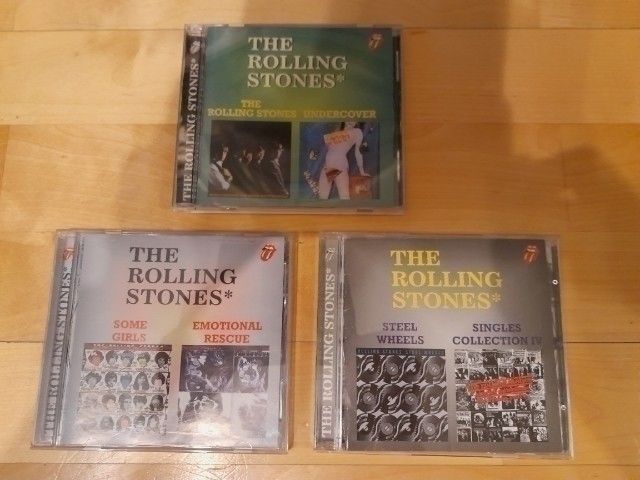 ROLLING STONES CD 2on1. Yksi levy ( 2 albumia ) maksa 12€. Postikulut : 8e