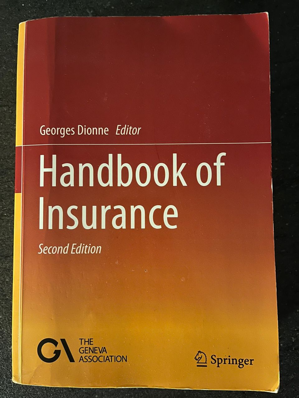 Handbook of insurance, second edition, Georges Dionne