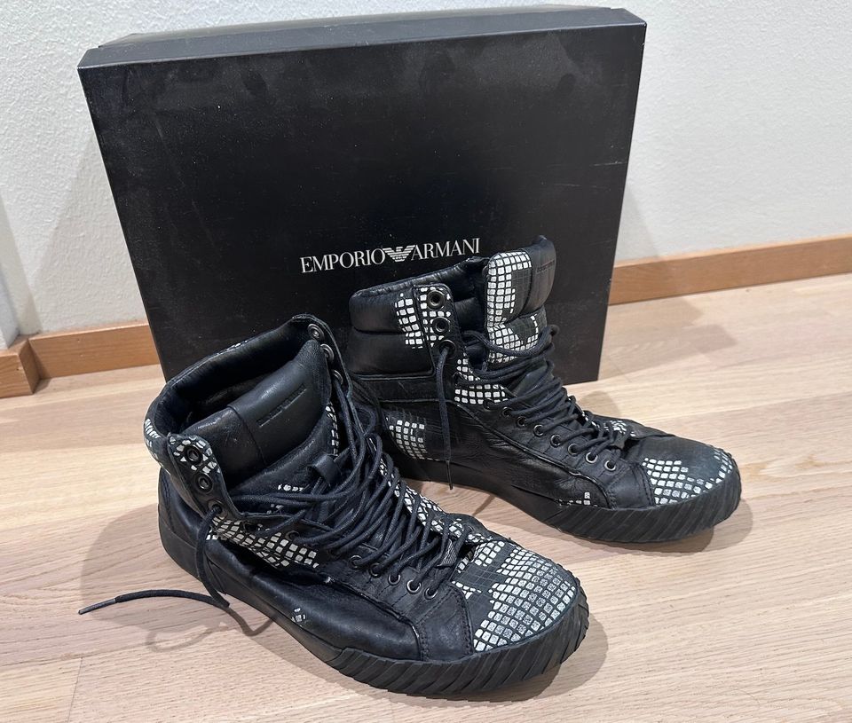 Emporio Armani mustat nahkaiset sneakers, koko 41