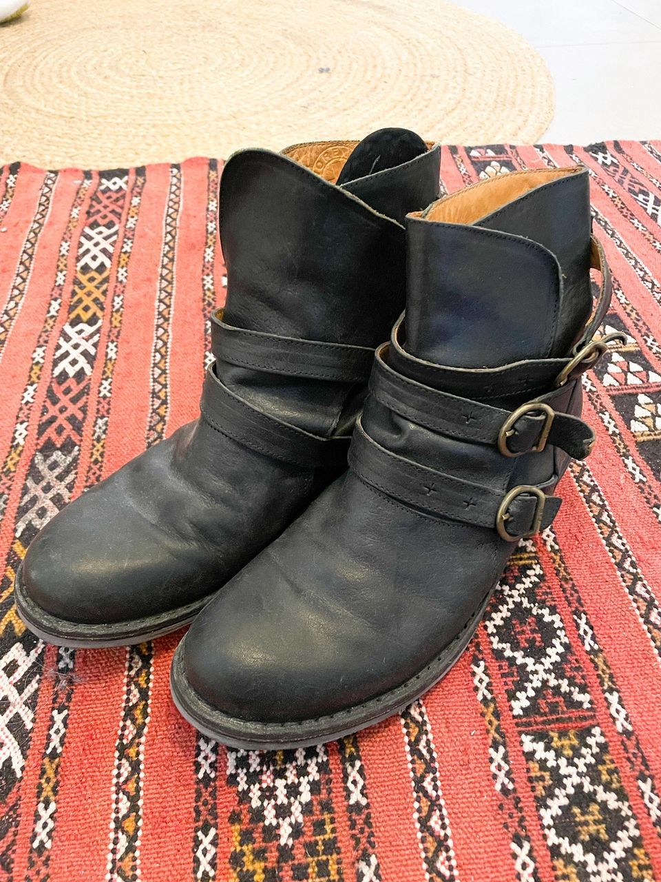 Fiorentini + Baker mustat nahka kengät koko 38