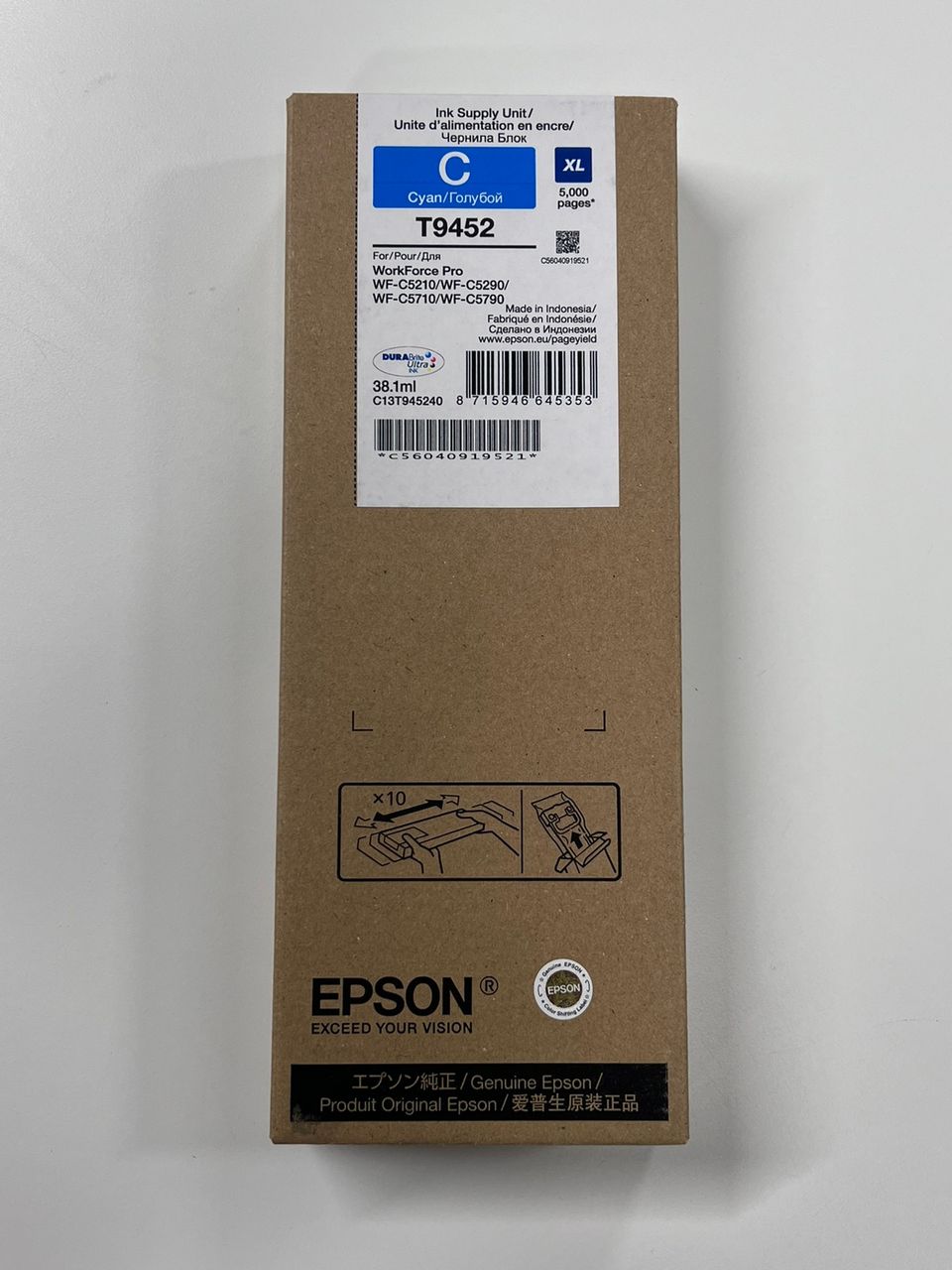 Epson T9452 XL Cyan värikasetti