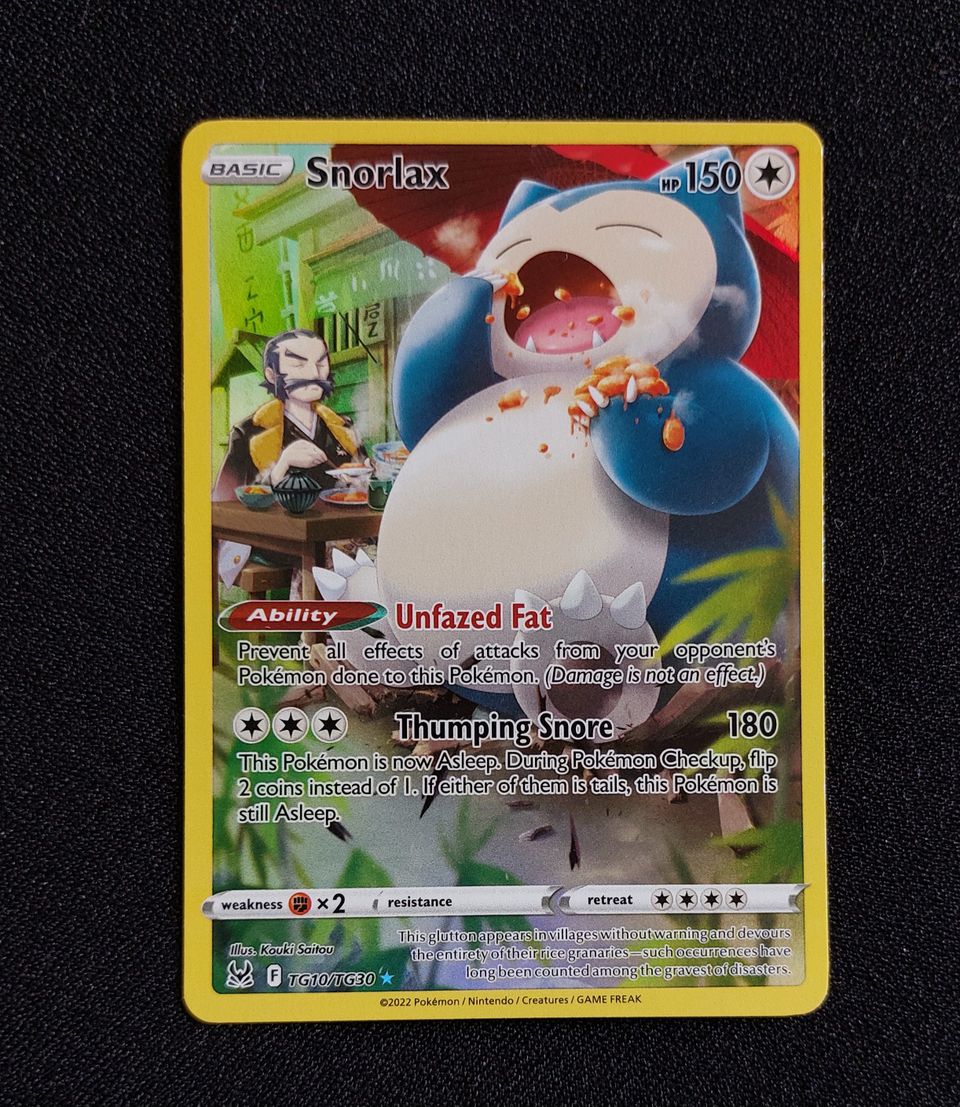 Pokemon kortti Snorlax TG10/TG30