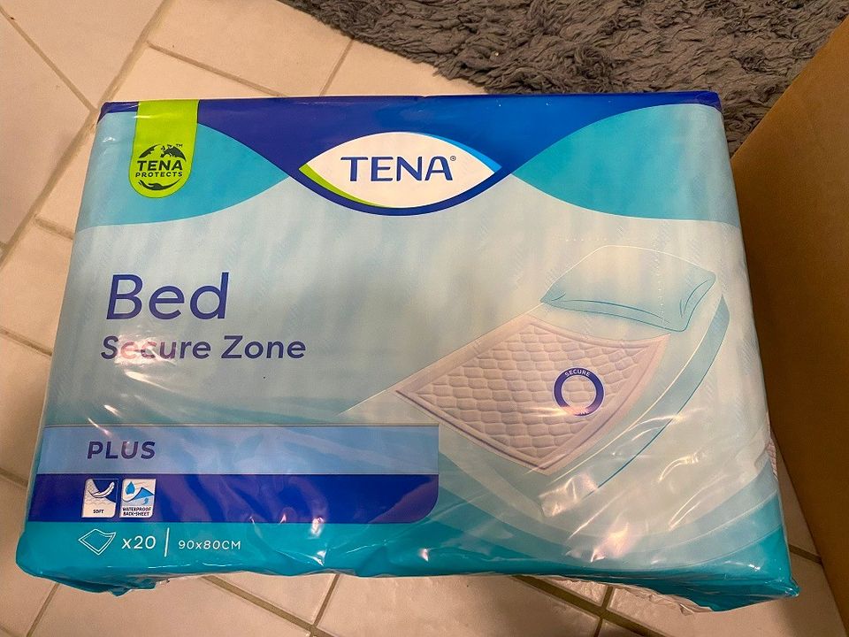 TENA Bed Secure Zone Plus | Vuoteensuoja | 90 x 80 cm | 2 x 20 kpl