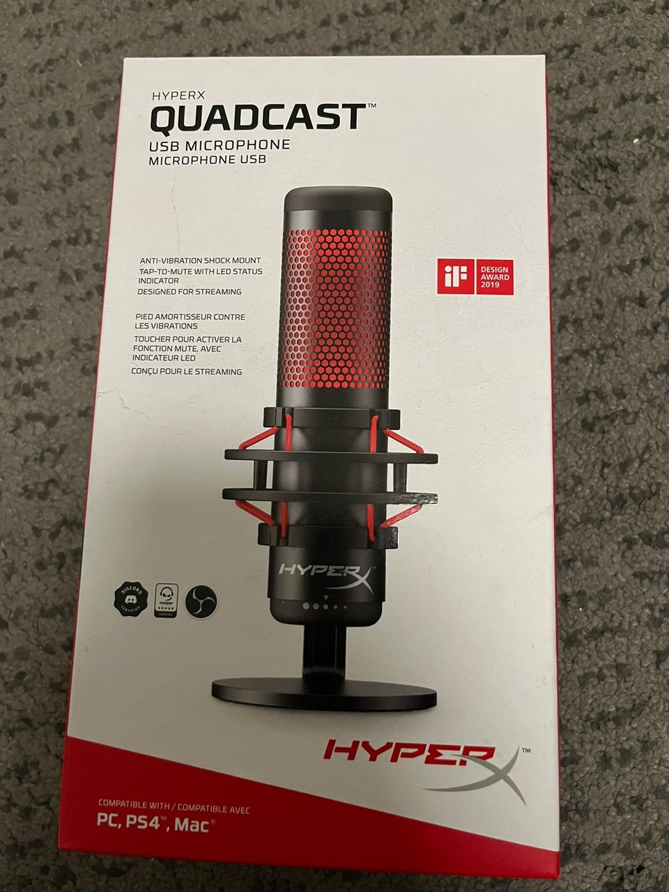 Hyperx Quadcast mikrofooni