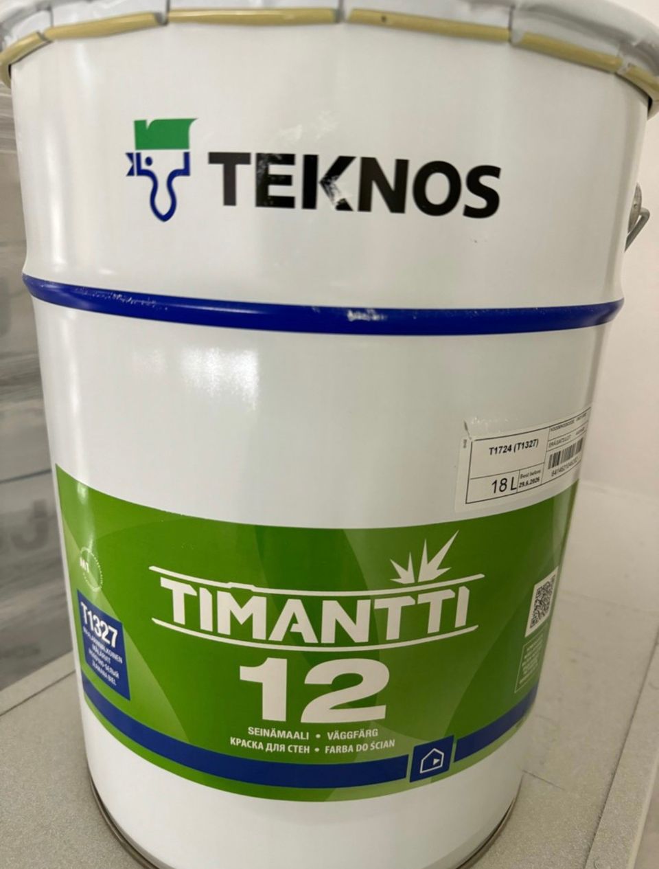 Teknos Timantti 12 seinämaali 181 T1724 maalarinvalkoinen