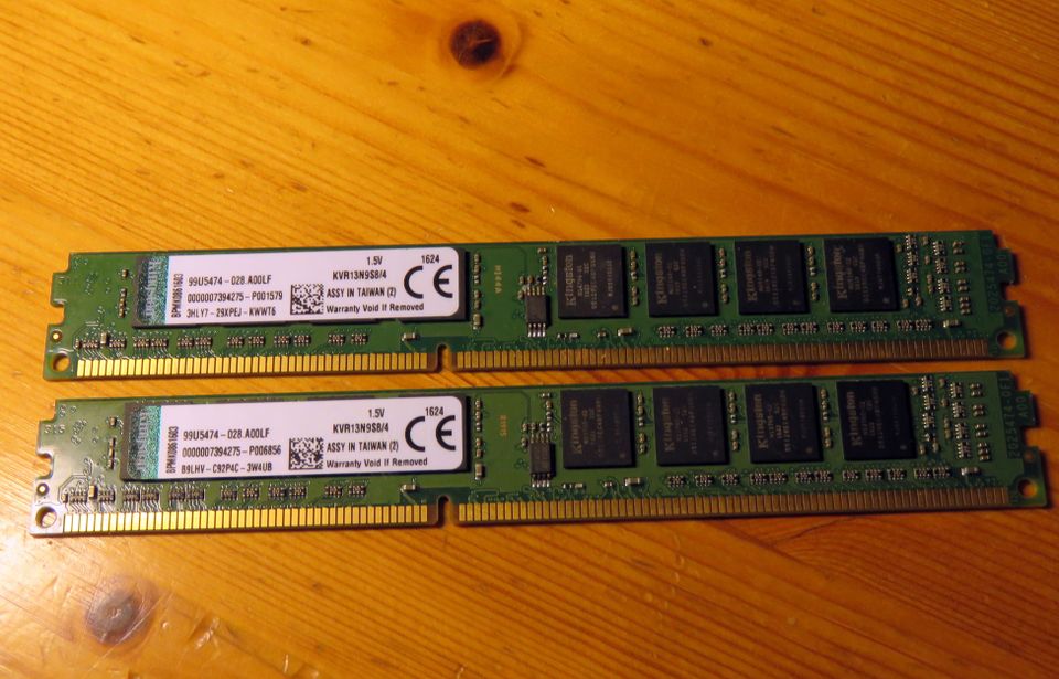 8GB (2x4GB) DDR3 1333 MHz Kingston low-profile