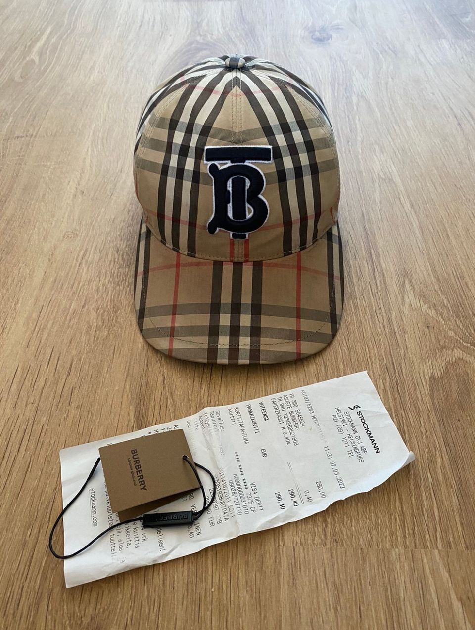 Burberry icon stripe baseball lippis