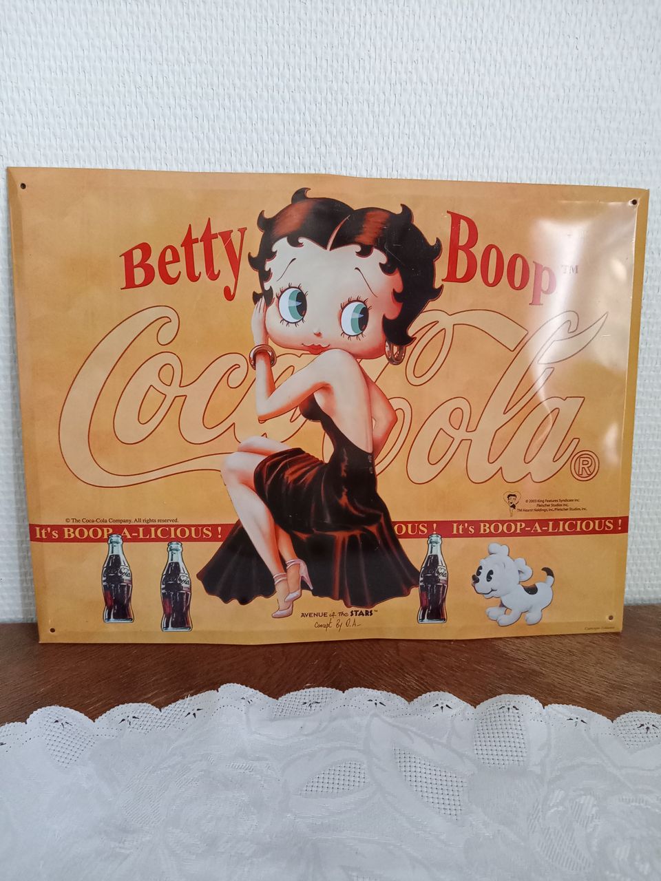 Betty Boop - Coca Cola mainoskyltti.