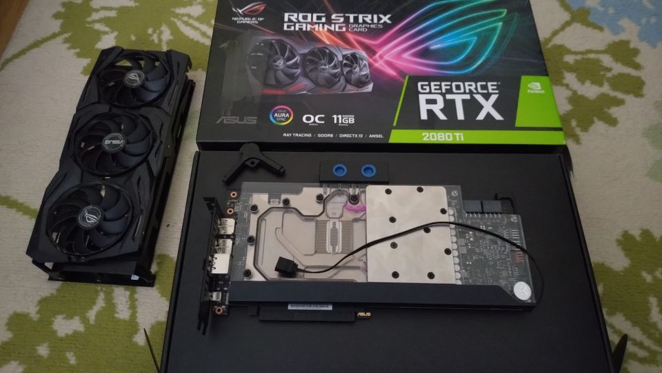 Asus rog strix rtx 2080ti ek vesiblockilla