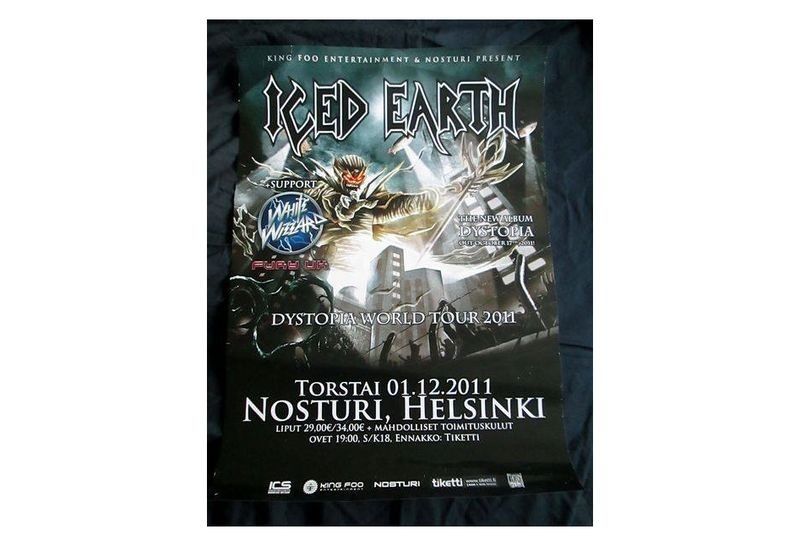 Iced Earth Helsinki keikka juliste 2011 (metal)