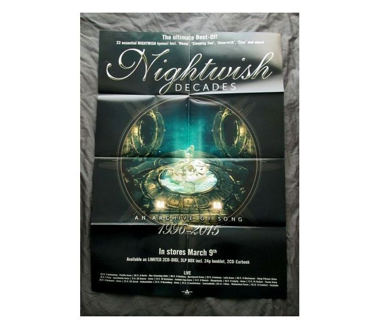 Uusi Nightwish promo juliste Decades, gootti