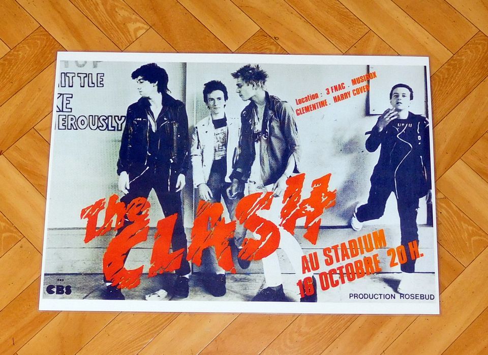 THE CLASH Concert promo poster 1977 reprint A3