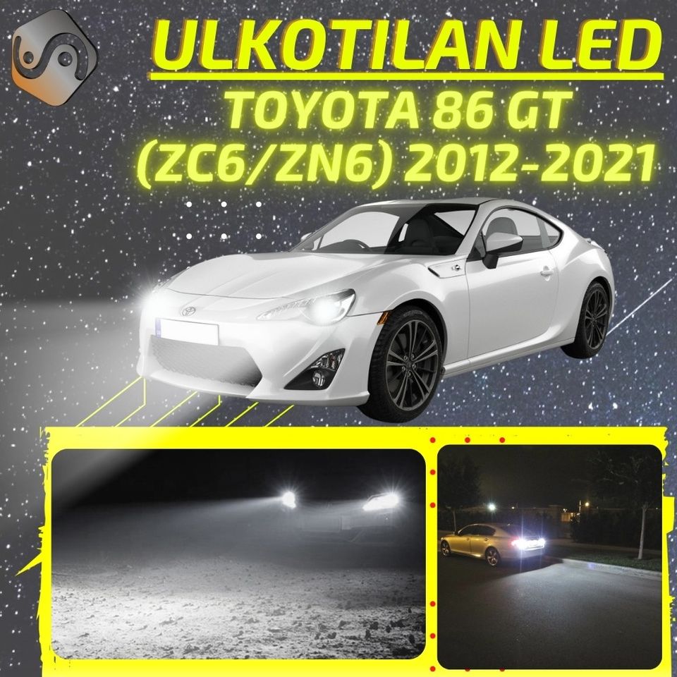 TOYOTA 86 GT (ZC6/ZN6) 2012-2021 KIRKKAAT Ulkoiset LED Valot ; Lähivalot ; Ajova