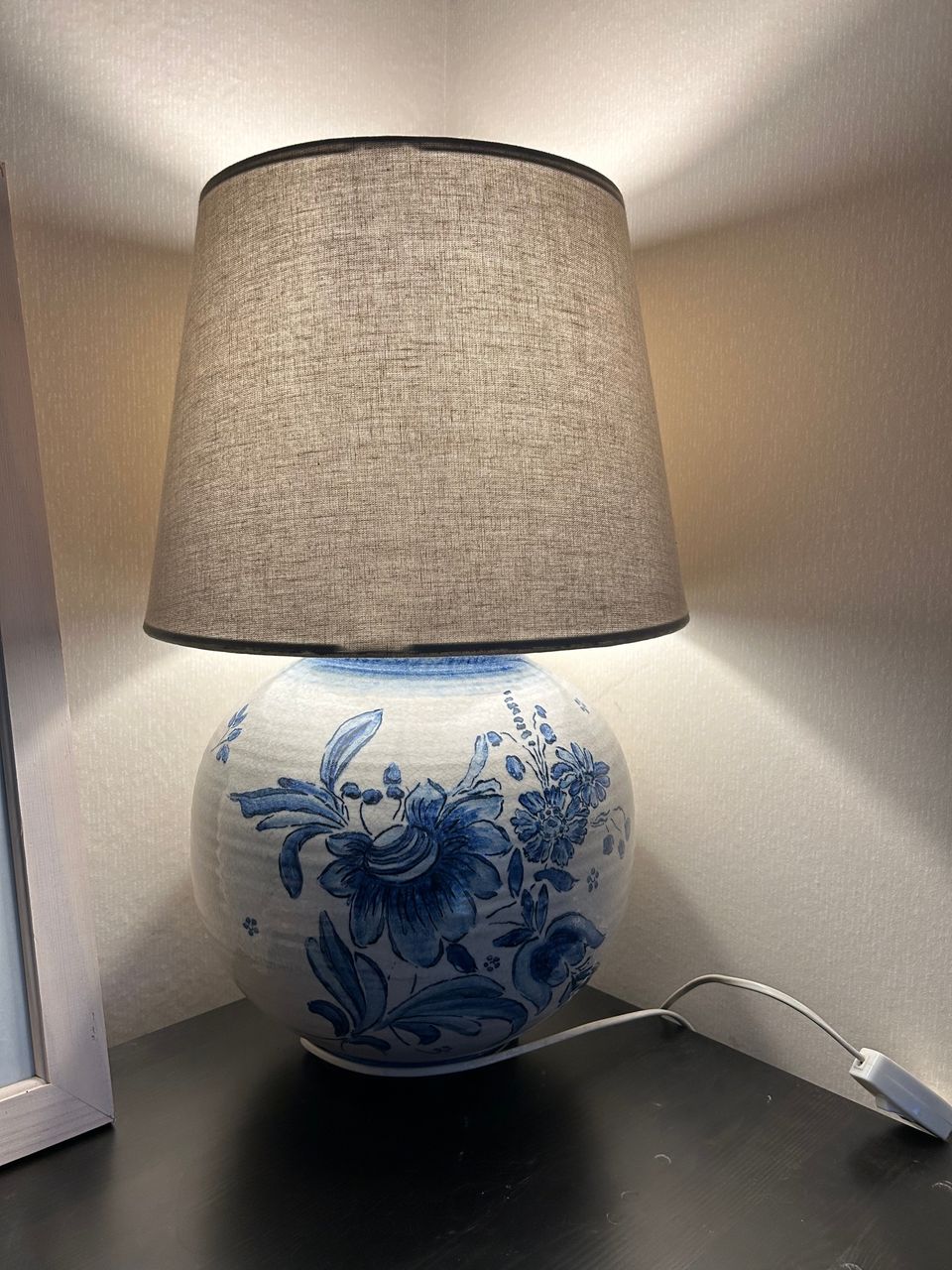 Pöytävalaisin posliini Vintage porcelain Table Lamp