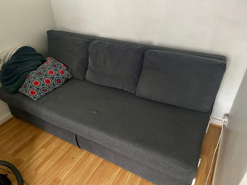 Foldable Ikea sofa and pillows