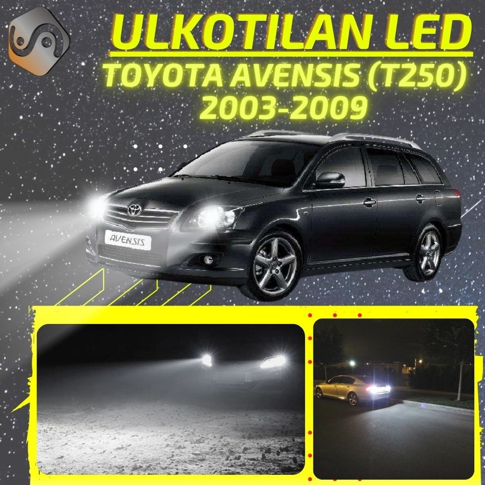 TOYOTA AVENSIS (T250) 2003-2009 KIRKKAAT Ulkoiset LED Valot ; Lähivalot ; Ajoval