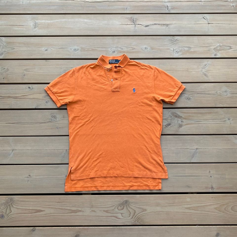 Polo ralph lauren polo paita lyhythihainen vintage oranssi ja sininen logo