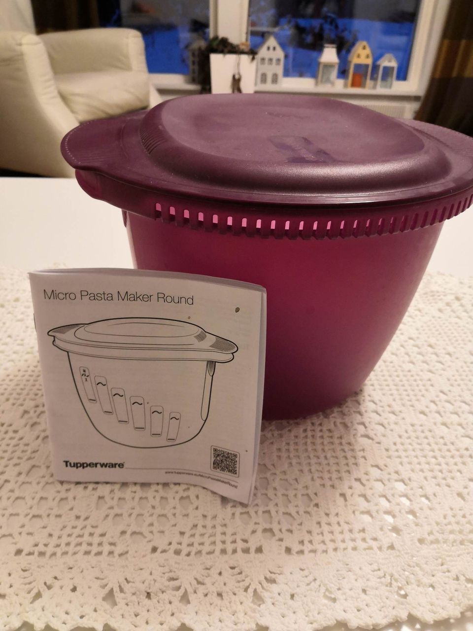 Tupperware pastakeitin ‘Micro pasta maker round’