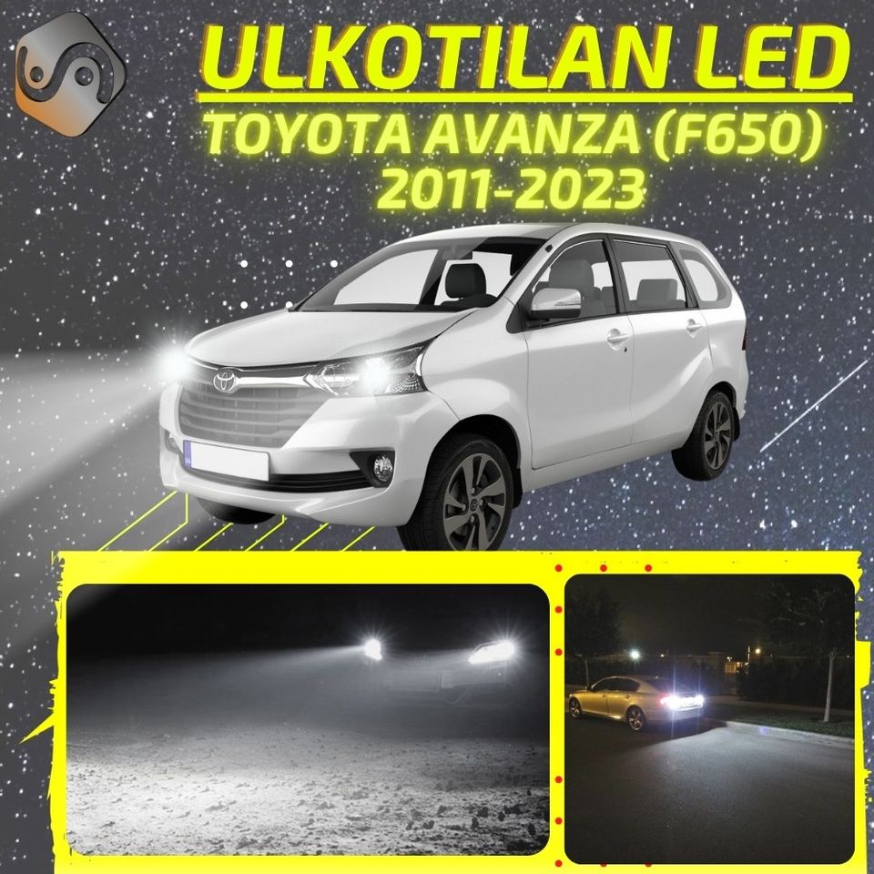 TOYOTA AVANZA (F650) 2011-2023 KIRKKAAT Ulkoiset LED Valot ; Lähivalot ; Ajovalo