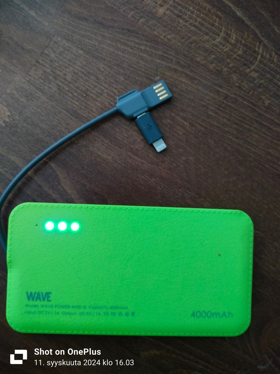 Powerbank varavirtalähde 4000mAh