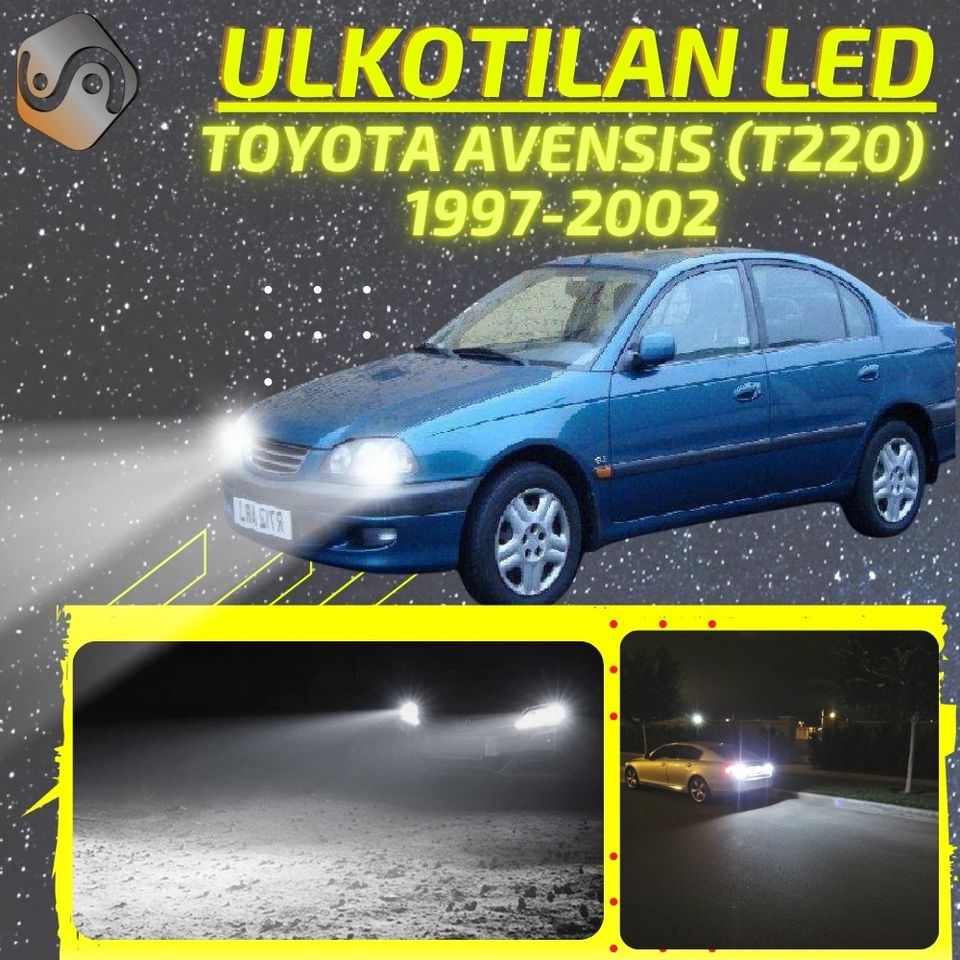 TOYOTA AVENSIS (T220) 1997-2002 KIRKKAAT Ulkoiset LED Valot ; Lähivalot ; Ajoval