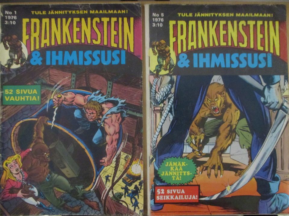 FRANKENSTEIN & IHMISSUSI - kaksi numeroa vuodelta 1976