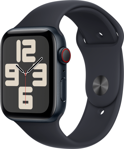 Apple Watch SE 2024 GPS + Cellular 44 mm keskiyönsininen alumiinikuori ja keskiy