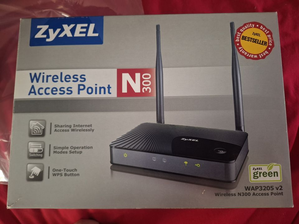 ZyXEL Wireless Access Point N300 WAP3205 v2 langaton tukiasema ja reititin