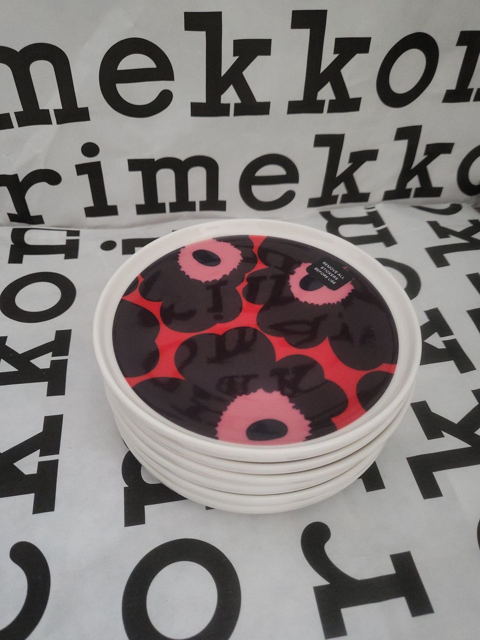 Marimekko unikko pikku lautaset