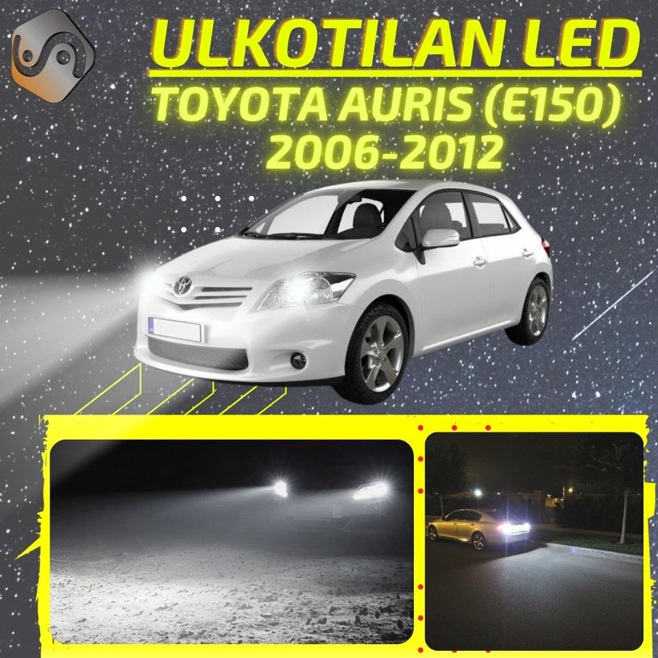 TOYOTA AURIS (E150) 2006-2012 KIRKKAAT Ulkoiset LED Valot ; Lähivalot ; Ajovalot