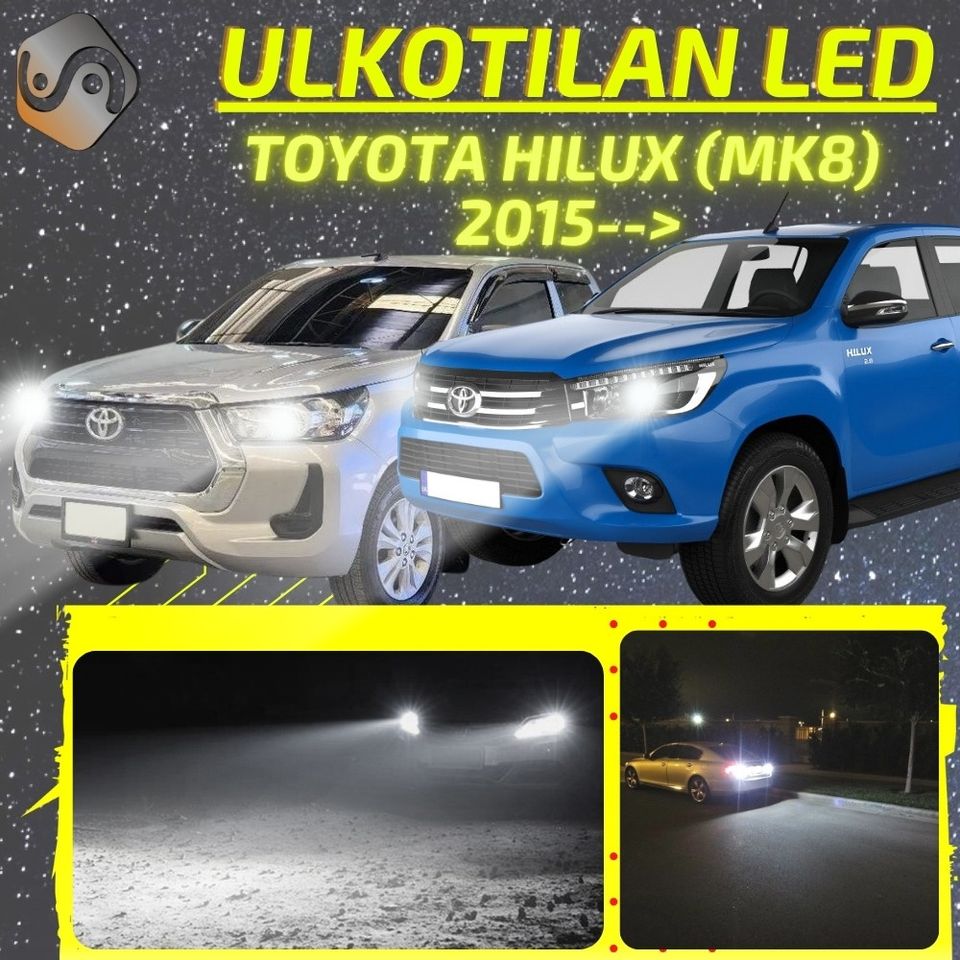 TOYOTA HILUX (MK8) 2015--> Kirkkaat Ulkoiset LED Valot ; Ajovalot ja Muut