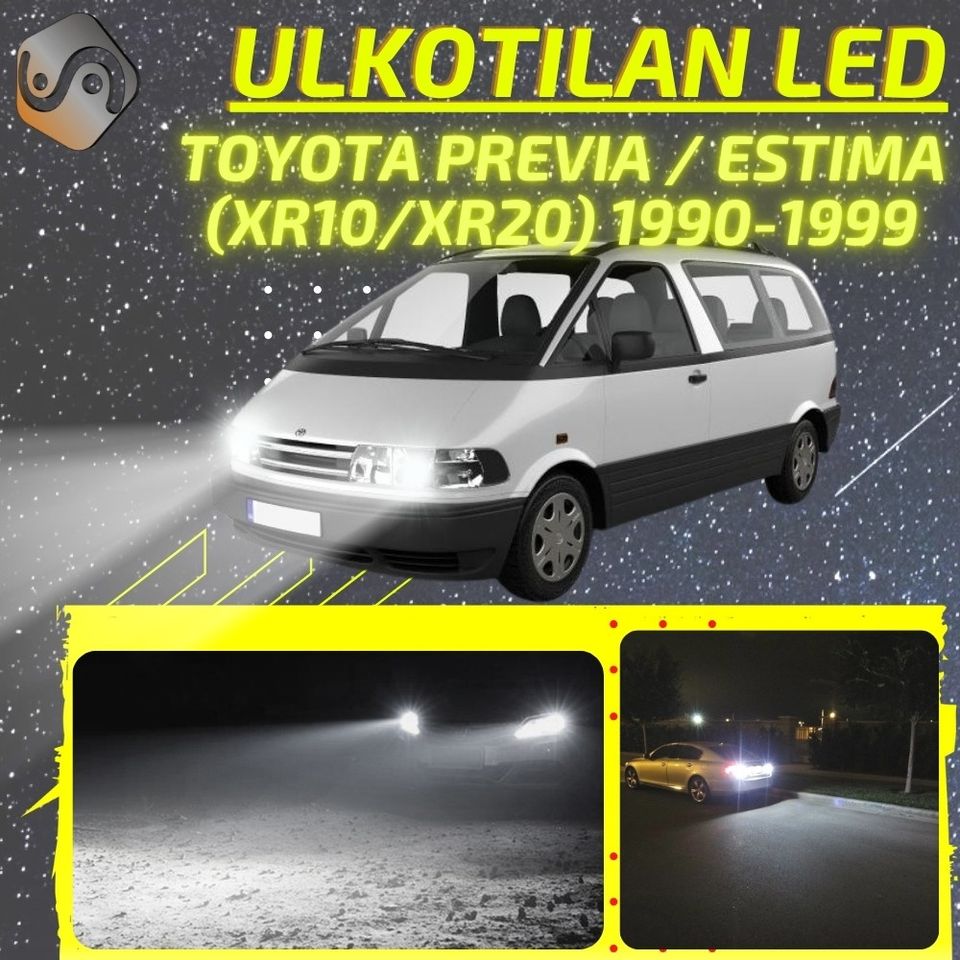 TOYOTA PREVIA (XR10/XR20) 1990-1999 Kirkkaat LED Valot ; Ajovalot ja Muut