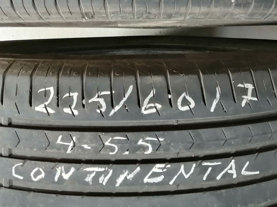 1kpl 225/60R17 Continental kesärengas,sis työt