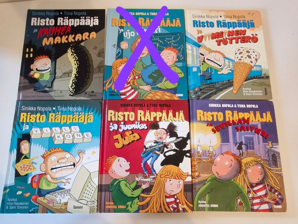 Risto Räppääjä kirjoja 5e / kpl