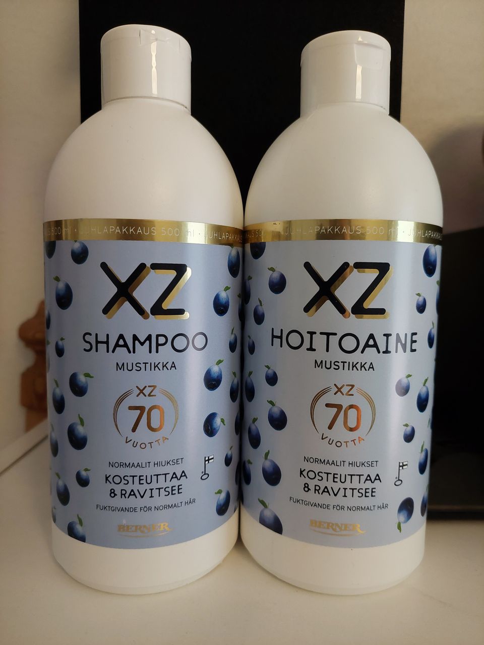 XZ-Mustikka shampoo ja hoitoaine (uudet)