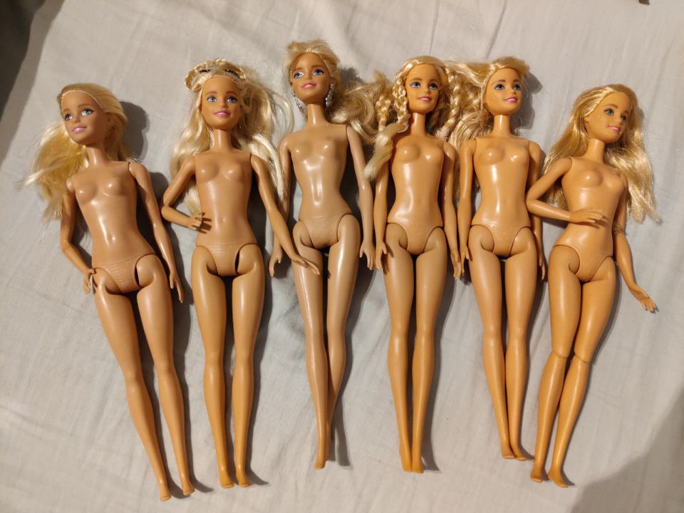 6x Mattel Barbie, oikein siisti kunto!