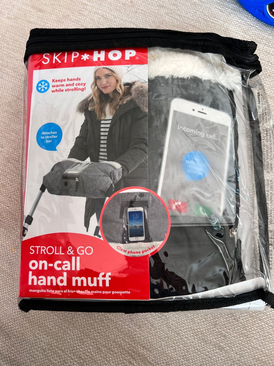 SKIP HOP STROLL & GO ON-CALL HAND MUFF BLACK KÄDENLÄMMITIN