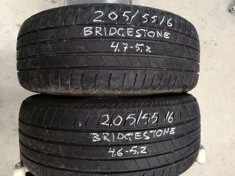 2kpl 205/55R16 Bridgestone kesärenkaita sis työt