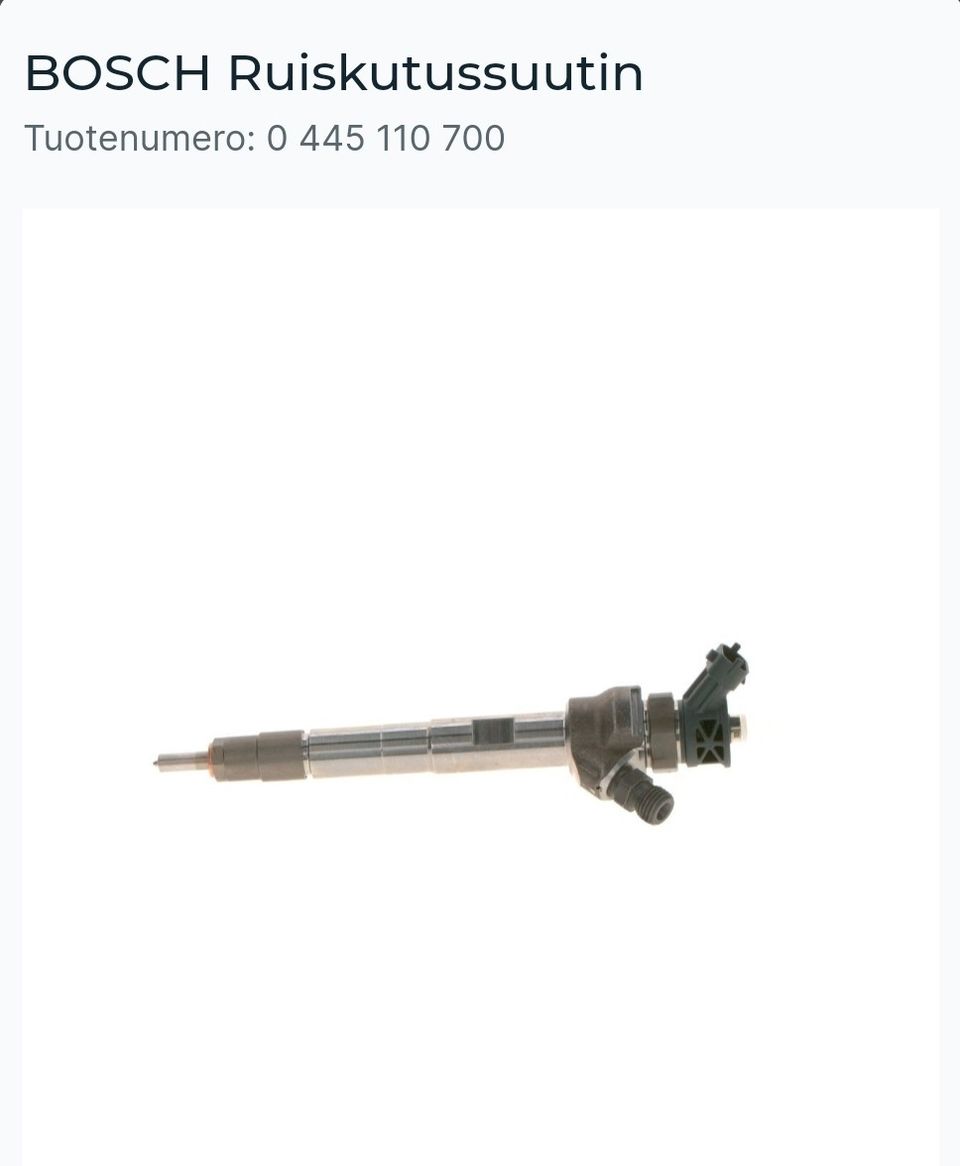 BOSCH 0445110700 Ruiskutussuutin Jaguar & Land Rover