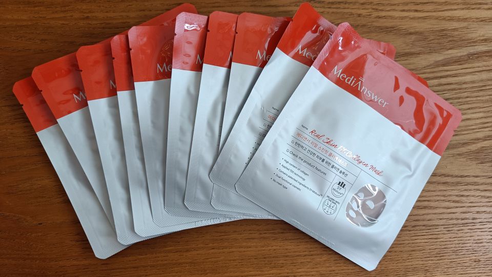 K-beauty kasvonaamiot MediAnswer Real Skin Fit Collagen Mask