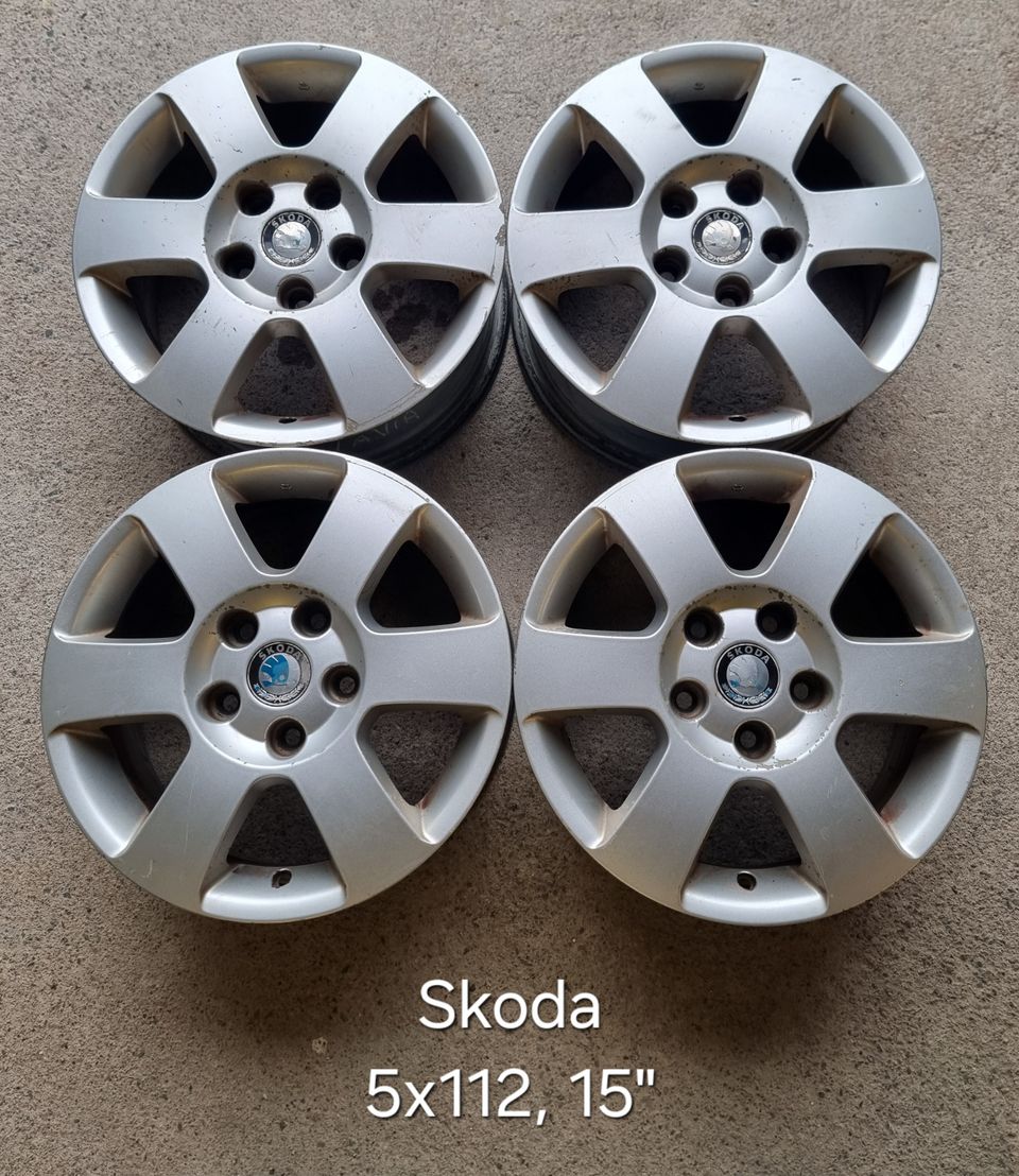 15" Skoda 5x112 alumiinivanteet